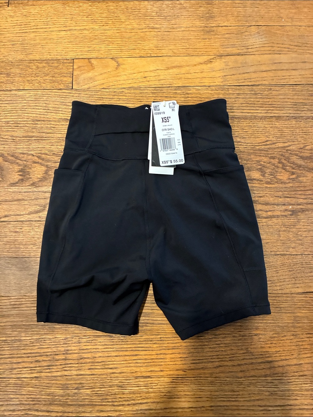 Adidas XS Women’s Black High-Waisted Tight Running Performance Shorts